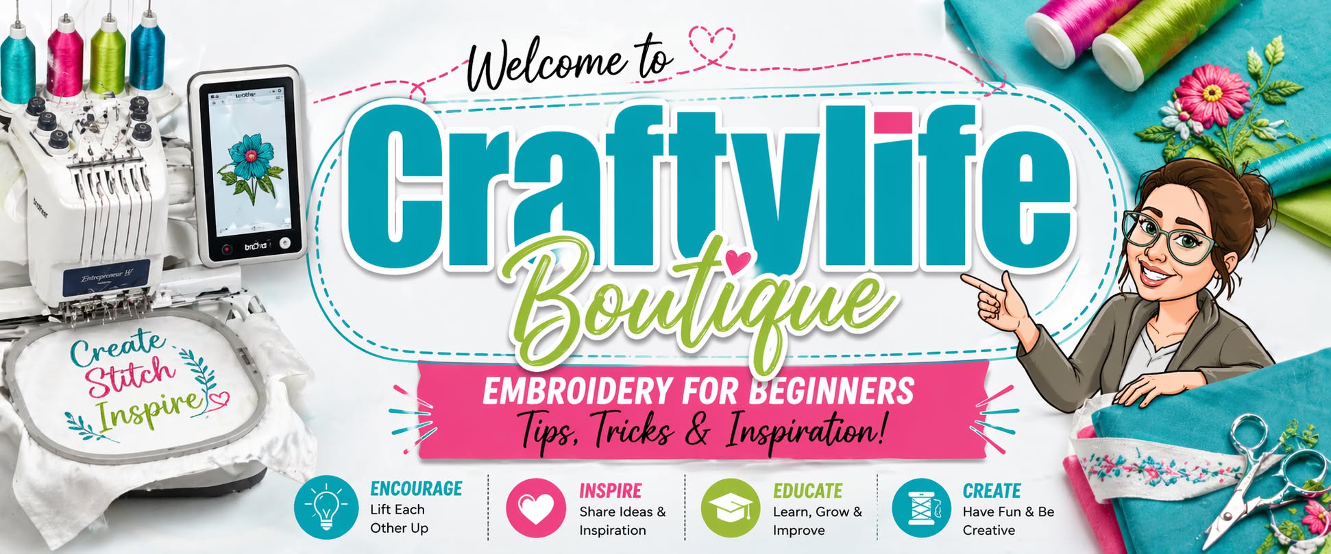 Embroidery for Beginners, the Craftylife Boutique Facebook group