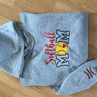 Softball Mom embroidered sweatshirt